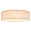 15" CCT Selectable Fabric Drum LED Decor Flush Mount Fixture Beige Fabric Shade Acrylic Diffuser