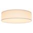 15" CCT Selectable Fabric Drum LED Decor Flush Mount Fixture White Fabric Shade Acrylic Diffuser