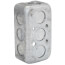 4" L x 2" W x 1-1/2" D Steel Utility Box w/ 1/2" Knockouts
