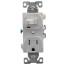 1P, 3W Grounding White Switch/Plug Combo, 15A (120V)