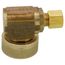1/4" OD Comp x Female Swivel Hose, Angle Ice Maker Elbow, Lead Free (Rough Brass)
