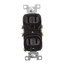 Brown Electrical Duplex Receptacle (15A, 125V)