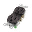 Brown Electrical Duplex Receptacle (15A, 125V)