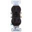 Brown Residential Electrical Duplex Receptacle (15A, 125V)
