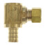 1/2" Crimpex x 3/8" OD Comp Mini-Ball Elbow, Lead Free (Rough Brass)