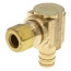 1/2" Crimpex x 3/8" OD Comp Mini-Ball Elbow, Lead Free (Rough Brass)
