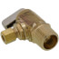 1/2" Female Solder or 1/2" MIP x 1/4" OD Compression Angle Mini Ball Stop Valve, Lead Free (Rough Brass)