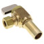 1/2" Dahl Press x 3/8" OD Comp. Angle Stop Valve (Rough Brass)