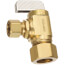1/2" Nom Comp. (5/8" OD) x 3/8" OD Comp. Angle Stop Valve, Lead Free (Rough Brass)
