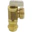 1/2" Female Press x Male Angle Hose Valve, Lead Free (Rough Brass)