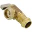 1/2" Female Press x Male Angle Hose Valve, Lead Free (Rough Brass)