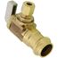 1/2" Female Press x 1/4" OD Comp Angle Supply Stop, Lead Free (Rough Brass)