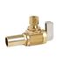 1/2" Male Press x 1/4" OD Comp Angle Stop Valve, Lead Free (Rough Brass)