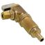 3/8" PEX Crimp Longshank x 1/4" OD Compression Angle Icemaker Valve (Rough Brass)