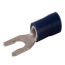 Insulated Spring Spade Solderless Terminals, 16-14 AWG, Stud #8 (Pack of 50)