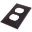 Duplex receptacle cover with 1/2" mounting screws (Brown)