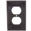Duplex receptacle cover with 1/2" mounting screws (Brown)