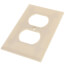 Duplex receptacle cover with 1/2" mounting screws (Ivory)
