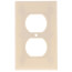 Duplex receptacle cover with 1/2" mounting screws (Ivory)