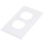 Duplex receptacle cover with 1/2" mounting screws (White)