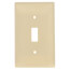 Single toggle cover with 1/2" mounting screws (Ivory)