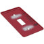 Red Emergency Gas Burner Cover Plate w/ White Text (4-1/4" x 2-3/4")