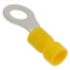 Insulated Solderless Closed Ring Terminal, 12-10 AWG, 1/4" Stud (50 Pack)