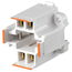 G24Q-3, GX24Q-3 Base, 26w 4-pin, 10mm Compact Fluorescent Lampholder Snap-in (Orange) White Body