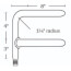 1/2" PowerPEX Crimp Double Copper Stub Out Elbow (8" x 8")