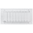 10" x 4" Aluminum Curved-blade Adjustable Register 1-way (White)