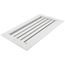 12" x 6" Aluminum Curved-blade Adjustable Register 1-way (White)