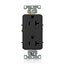 20A Decora Plus Duplex Receptacle/outlet, Self-grounding, Back/Side Wire (Black)