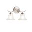 Dover 14" 2 Light Vanity Light w/ Etched Seeded Glass (Brushed Nickel)