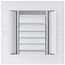 6" x 6" Aluminum Curved-blade Adjustable Register 3-way (White)