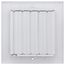 6" x 6" Aluminum Curved-blade Adjustable Register 3-way (White)