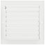 8" x 8" Aluminum Curved-blade Adjustable Register 3-way (White)