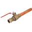 3/4" PEX Press x 3/4" FIP Swivel Corrugated Hose Water Heater Connector with Ball Valve (15" Length)