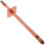 1/2" PEX Crimp x Bracketed Spin Closed Copper Stub Out Bullet (12" Length)
