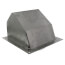 Model 641 Aluminum Wall Cap for 6" Round Duct, Natural Finish