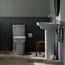 Boulevard Center Hole Only Pedestal Sink Top and Leg Combination (White)