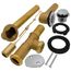 AB&A Brass Waste & Overflow Kit, 20 Gauge w/ Tip Toe Stopper