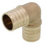 1" x 1" PEX Brass 90 Elbow (Lead Free)