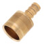 3/8" PEX x 1/2" Female Sweat Copper Pipe Brass Adapter (Lead Free)