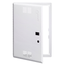 21" Structured Media Premium Vented Hinged Door, Metal (White)