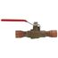 1/2" CPVC MetalHead Full Port Brass Ball Valve w/ Drain (Lead Free)
