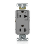 Decora Plus Duplex Receptacle, Heavy-Duty Industrial, Split-Circuit, 20A 125V NEMA 5-20R (Gray)