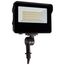 LED Tempered Glass Flood Light w/ Bypassable Photocell CCT Selectable 3K/4K/5K Wattage Adjustable 15W/25W/35W ColorQuick and PowerQuick Technology Bronze Finish