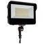LED Tempered Glass Flood Light w/ Bypassable Photocell CCT Selectable 3K/4K/5K Wattage Adjustable 45W/60W/80W ColorQuick and PowerQuick Technology Bronze Finish