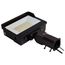 LED Tempered Glass Flood Light w/ Bypassable Photocell CCT Selectable 3K/4K/5K Wattage Adjustable 100W/125W/150W ColorQuick and PowerQuick Technology Bronze Finish