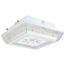 Square LED Wide Beam Angle Canopy Light 3K/4K/5K CCT Selectable 60W/75W/90W Wattage Selectable White Finish